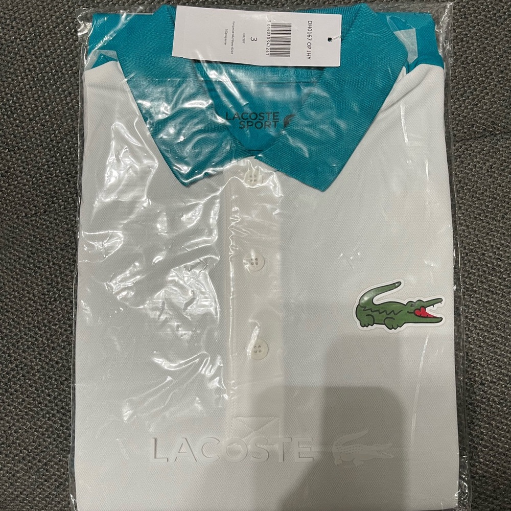 BRAND NEW! Color block Lacoste‎ polo tennis shirt S